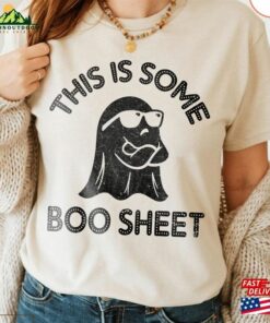 Womens Halloween This Is Some Boo Sheet Round Shirt Ghost Sweatshirt Classic 3