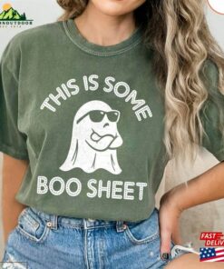 Womens Halloween This Is Some Boo Sheet Round Shirt Ghost Sweatshirt Classic 4