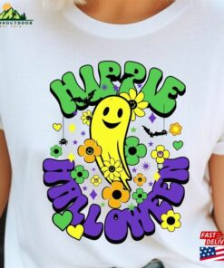 Womens Hippie Halloween Shirt Retro Cute Ghost T Shirt Vintage Classic Sweatshirt 3