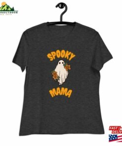 Women’s Relaxed T-Shirt Spooky Mama Cute Trendy Halloween 2023 Unisex