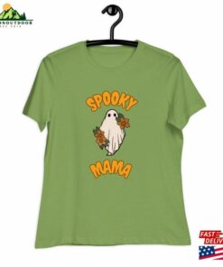 Womens Relaxed T Shirt Spooky Mama Cute Trendy Halloween 2023 Unisex 3