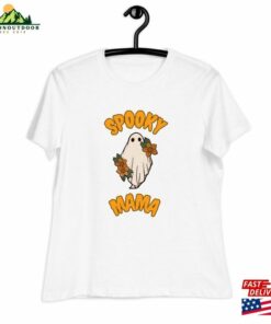 Womens Relaxed T Shirt Spooky Mama Cute Trendy Halloween 2023 Unisex 4