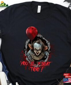 You’ll Float Too Pennywise Evil Clown Classic 80 S Horror Shirt Sweatshirt Unisex