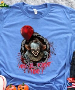 Youll Float Too Pennywise Evil Clown Classic 80 S Horror Shirt Sweatshirt Unisex 3