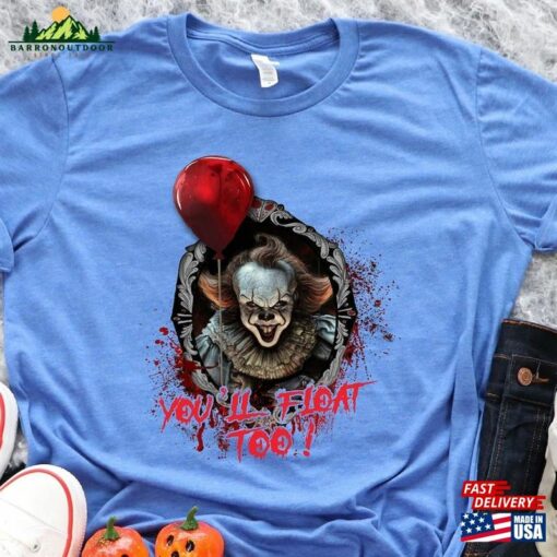 You’ll Float Too Pennywise Evil Clown Classic 80 S Horror Shirt Sweatshirt Unisex