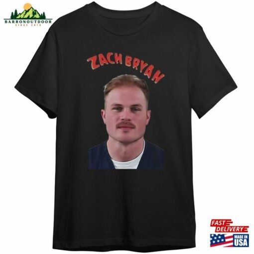 Zach Bryan Mugshot 2023 T-Shirt Tour Retro Tee Gifts Unisex Fan Shirt Sweatshirt