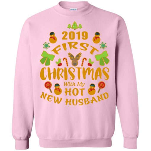 2019 First Christmas With my New Husband Sweatshirt Shirt Sweatshirt Long Sleeve Hoodie Tank Mug