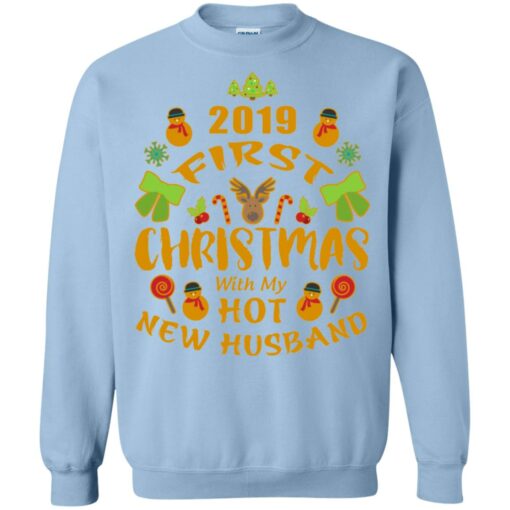 2019 First Christmas With my New Husband Sweatshirt Shirt Sweatshirt Long Sleeve Hoodie Tank Mug