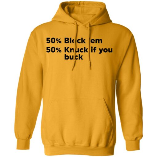 50 block ’em 50 knuck if you buck shirt Shirt Sweatshirt Long Sleeve Hoodie Tank Mug