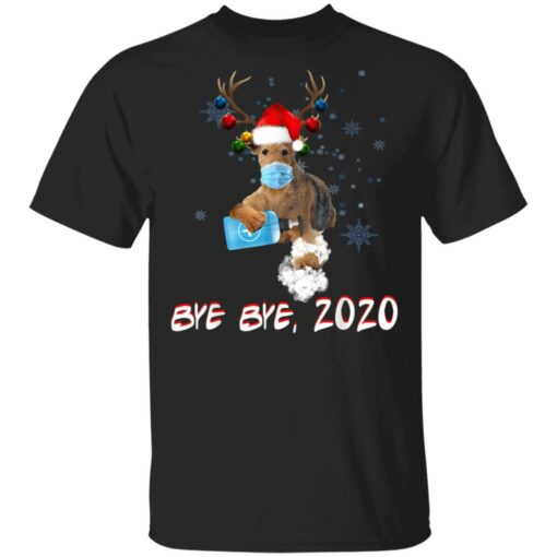 Airedale Terrier Dog Bye Bye 2020 Christmas New Year Shirt Sweatshirt Long Sleeve Hoodie Tank Mug