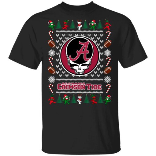 Alabama Crimson Tide Grateful Dead Ugly Christmas Sweater Shirt Sweatshirt Long Sleeve Hoodie Tank Mug