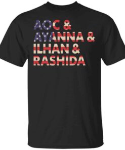 Aoc Ayanna Ilhan Rashida American Flag Shirt, Hoodie, Tank Shirt Sweatshirt Long Sleeve Hoodie Tank Mug
