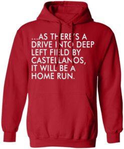 As there’s a drive into deep left field by castellanos shirt Shirt Sweatshirt Long Sleeve Hoodie Tank Mug