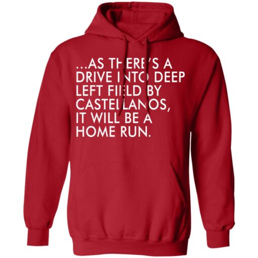 As there’s a drive into deep left field by castellanos shirt Shirt Sweatshirt Long Sleeve Hoodie Tank Mug