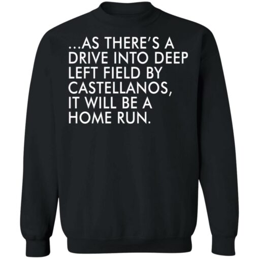 As there’s a drive into deep left field by castellanos shirt Shirt Sweatshirt Long Sleeve Hoodie Tank Mug