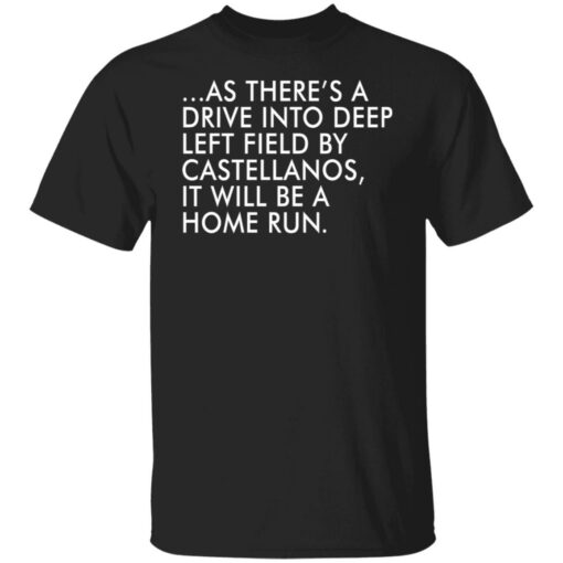 As there’s a drive into deep left field by castellanos shirt Shirt Sweatshirt Long Sleeve Hoodie Tank Mug