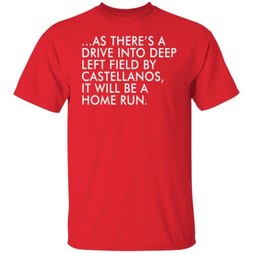 As there’s a drive into deep left field by castellanos shirt Shirt Sweatshirt Long Sleeve Hoodie Tank Mug