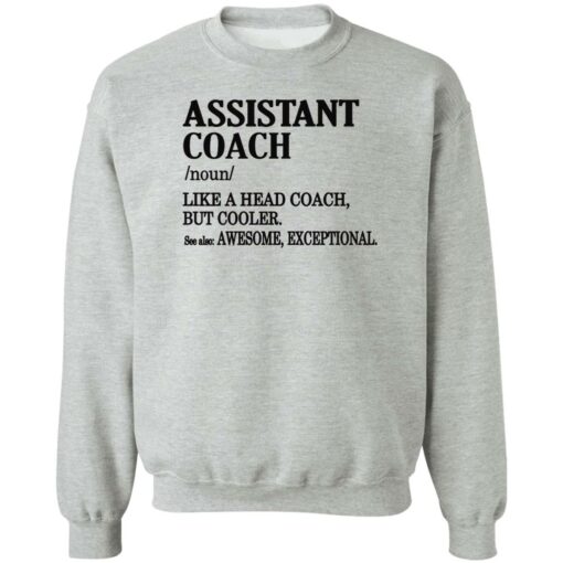 Assistant coach noun like a head coach but cooler shirt Shirt Sweatshirt Long Sleeve Hoodie Tank Mug