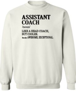 Assistant coach noun like a head coach but cooler shirt Shirt Sweatshirt Long Sleeve Hoodie Tank Mug 3 Assistant coach noun like a head coach but cooler shirt Shirt Sweatshirt Long Sleeve Hoodie Tank Mug 4
