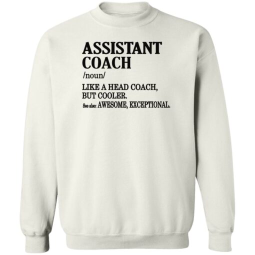 Assistant coach noun like a head coach but cooler shirt Shirt Sweatshirt Long Sleeve Hoodie Tank Mug