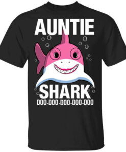 Auntie Shark Doo Doo Doo Doo Doo T-Shirts, Hoodies, Long Sleeve Shirt Sweatshirt Long Sleeve Hoodie Tank Mug