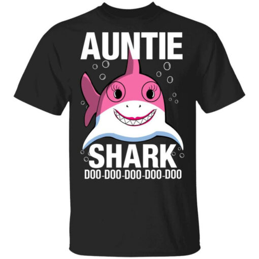 Auntie Shark Doo Doo Doo Doo Doo T-Shirts, Hoodies, Long Sleeve Shirt Sweatshirt Long Sleeve Hoodie Tank Mug