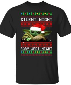 Baby Yoda – Silent Night Baby Jedi Night Christmas Sweater Shirt Sweatshirt Long Sleeve Hoodie Tank Mug