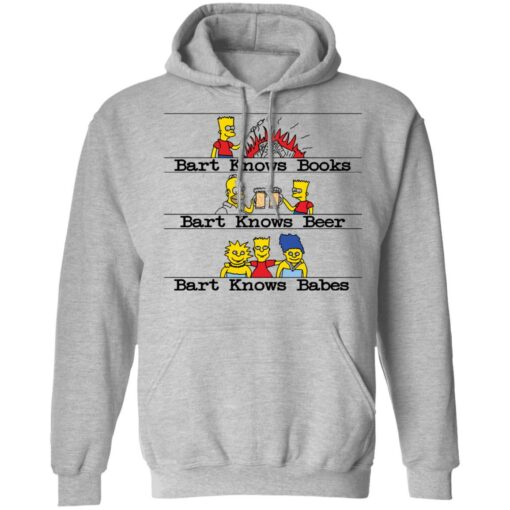 Bart knows books bart knows beer bart knows babes shirt Shirt Sweatshirt Long Sleeve Hoodie Tank Mug