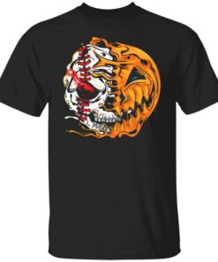 Baseball Pumpkin Skeleton shirt Shirt Sweatshirt Long Sleeve Hoodie Tank Mug