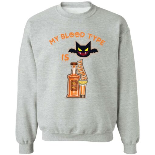 Bat my blood type is tequila shirt Shirt Sweatshirt Long Sleeve Hoodie Tank Mug