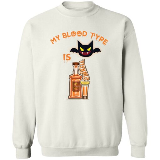 Bat my blood type is tequila shirt Shirt Sweatshirt Long Sleeve Hoodie Tank Mug