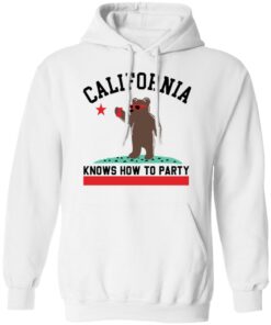 Bear california knows how to party shirt Shirt Sweatshirt Long Sleeve Hoodie Tank Mug