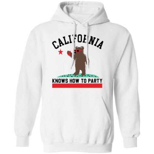 Bear california knows how to party shirt Shirt Sweatshirt Long Sleeve Hoodie Tank Mug