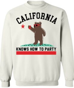 Bear california knows how to party shirt Shirt Sweatshirt Long Sleeve Hoodie Tank Mug 4