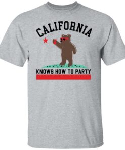 Bear california knows how to party shirt Shirt Sweatshirt Long Sleeve Hoodie Tank Mug 5