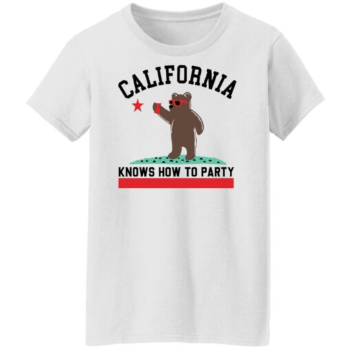 Bear california knows how to party shirt Shirt Sweatshirt Long Sleeve Hoodie Tank Mug