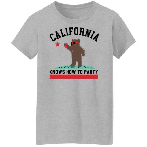 Bear california knows how to party shirt Shirt Sweatshirt Long Sleeve Hoodie Tank Mug