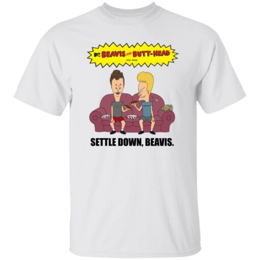 Beavis and butthead settle down beavis shirt Shirt Sweatshirt Long Sleeve Hoodie Tank Mug