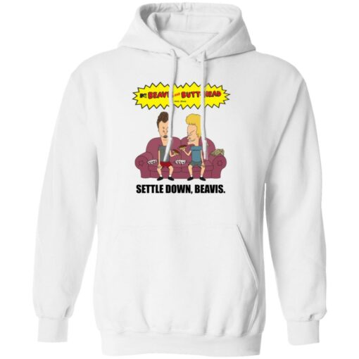 Beavis and butthead settle down beavis shirt Shirt Sweatshirt Long Sleeve Hoodie Tank Mug