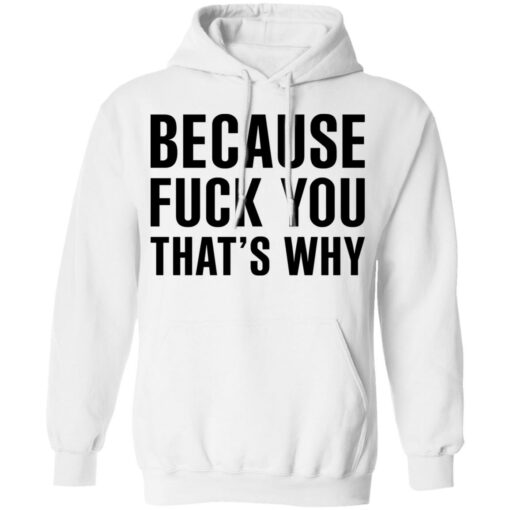 Because Fuck You That’s Why T-Shirts, Hoodies Shirt Sweatshirt Long Sleeve Hoodie Tank Mug