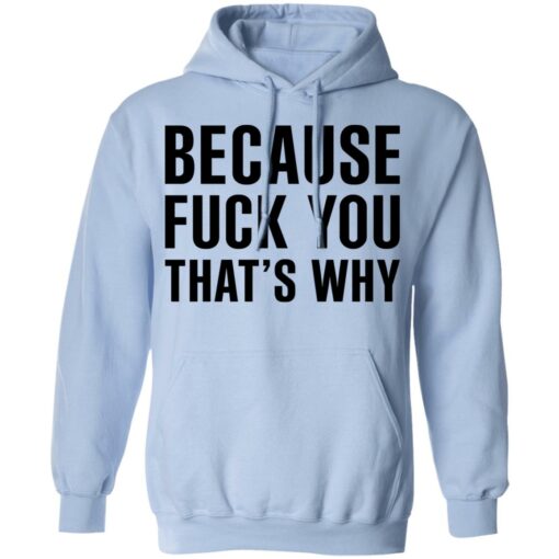 Because Fuck You That’s Why T-Shirts, Hoodies Shirt Sweatshirt Long Sleeve Hoodie Tank Mug