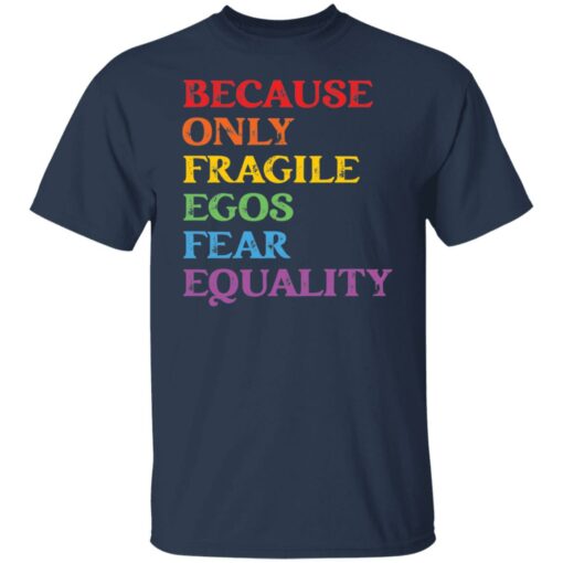 Because only fragile egos fear equality shirt Shirt Sweatshirt Long Sleeve Hoodie Tank Mug