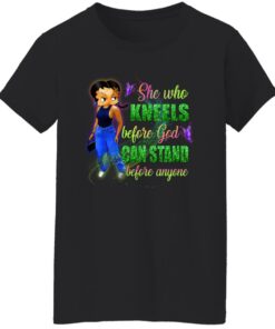 Betty Boop She Who Kneels Before God Can Stand Before Anyone Shirt 8