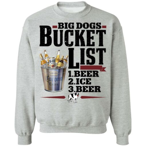 Big dogs bucket list beer ice beer shirt Shirt Sweatshirt Long Sleeve Hoodie Tank Mug