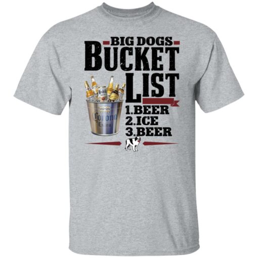 Big dogs bucket list beer ice beer shirt Shirt Sweatshirt Long Sleeve Hoodie Tank Mug