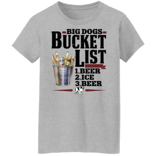 Big dogs bucket list beer ice beer shirt Shirt Sweatshirt Long Sleeve Hoodie Tank Mug