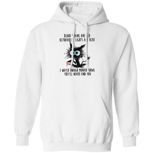 Black Cat Blood Stains Are Red Ultraviolet Lights Are Blue Shirt Sweatshirt Long Sleeve Hoodie Tank Mug