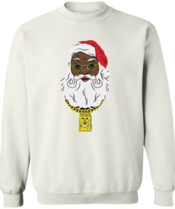 Black Santa Christmas sweater Shirt Sweatshirt Long Sleeve Hoodie Tank Mug