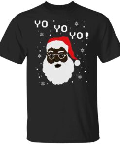Black Santa Yo Yo Yo Shirt Shirt Sweatshirt Long Sleeve Hoodie Tank Mug