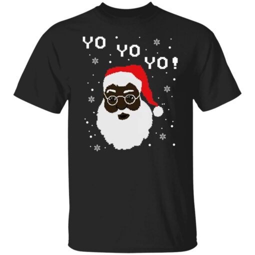 Black Santa Yo Yo Yo Shirt Shirt Sweatshirt Long Sleeve Hoodie Tank Mug